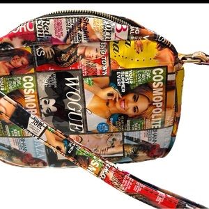 Vintage Y2K Purse Cross Body Bag Fashion Magazine Covers Parody Vogue Cosmo NWT